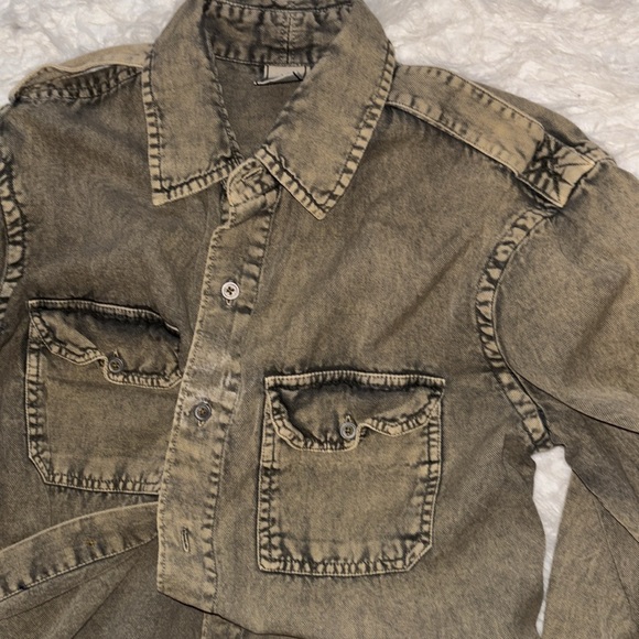 Anthropologie Three Feathers Button-Up Shirt, Size Medium - Picture 7 of 11